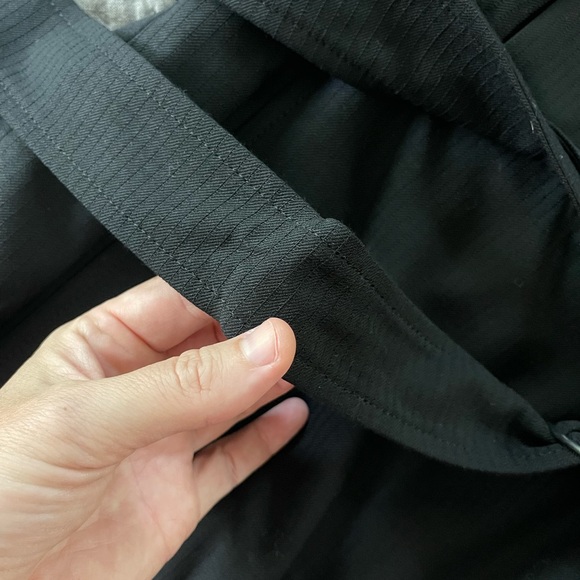 NWT AKRIS Punto black wool belted sleeveless faux wrap front dress size 8 - Picture 8 of 15